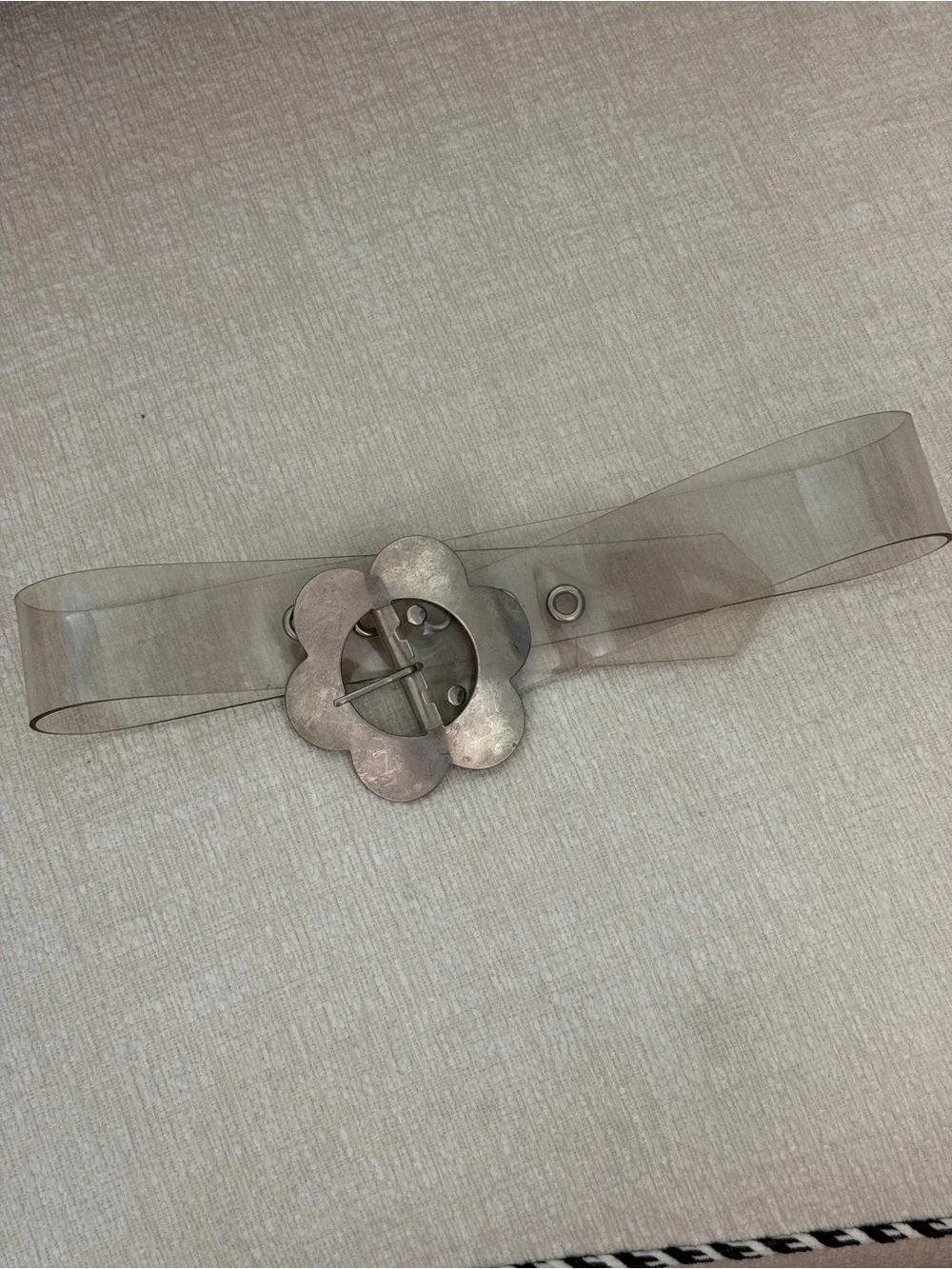 Vintage Clear Floral Buckle Women's Fashion Belt